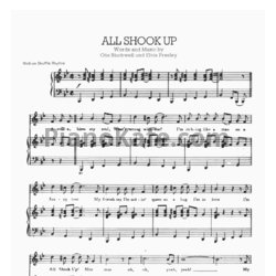 Ноты Elvis Presley - All shook up - предпросмотр
