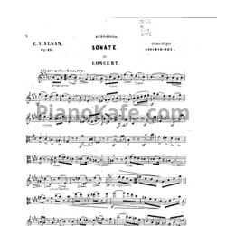 Ноты Шарль Алькан - Концертная соната для виолончели и фортепиано (Op. 47) - предпросмотр
