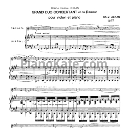 Ноты Шарль Алькан - Большой концертный дуэт для скрипки и фортепиано (Op. 21) - предпросмотр