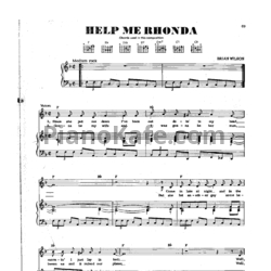 Ноты The Beach Boys - Help me rhonda - предпросмотр