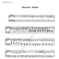 Ноты Maroon 5 - Stutter - предпросмотр