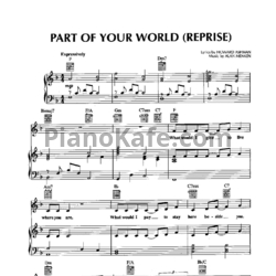 Ноты Alan Menken - Part Of Your World (Reprise) - предпросмотр