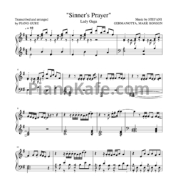 Ноты Lady Gaga - Sinner's prayer - предпросмотр