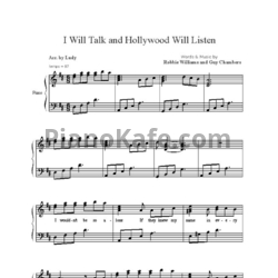 Ноты Robbie Williams - I will talk and Hollywood will listen - предпросмотр