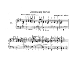 Ноты Ф. Рыбицкий - Umierajapy kwiat (Умирающий цветок) - предпросмотр