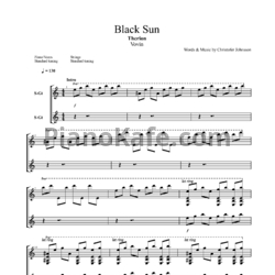 Ноты Therion - Black sun