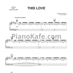 Ноты Taylor Swift – This love - предпросмотр