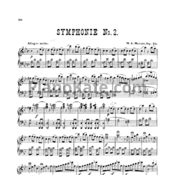 Ноты В. Моцарт - Симфония №2 си минор (Op. 45) - предпросмотр