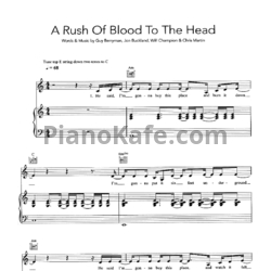 Ноты Coldplay - A rush of bood to the head - предпросмотр