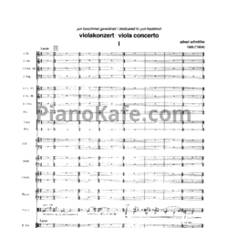 Ноты Альфред Шнитке - Концерт для альта с оркестром (Op. 189) - предпросмотр