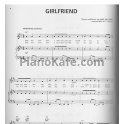 Ноты Avril Lavigne - Girlfriend - предпросмотр
