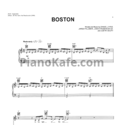 Ноты Augustana - Boston