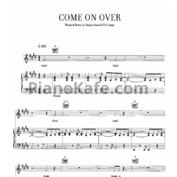 Ноты Shania Twain - Come on over