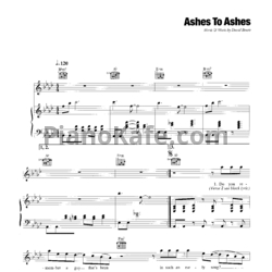 Ноты David Bowie - Ashes to Ashes - предпросмотр