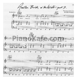 Ноты Pink Floyd - Another brick in the wall. Part 3 - предпросмотр