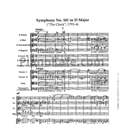 Ноты Йозеф Гайдн - Симфония №101 ре мажор "Часы" (Партитура) - предпросмотр