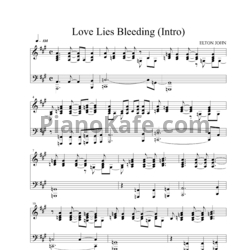 Ноты Elton John - Love lies bleeding (Intro) - предпросмотр