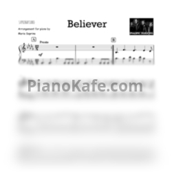 Ноты Imagine Dragons - Believer (SaprinaPiano cover) - предпросмотр