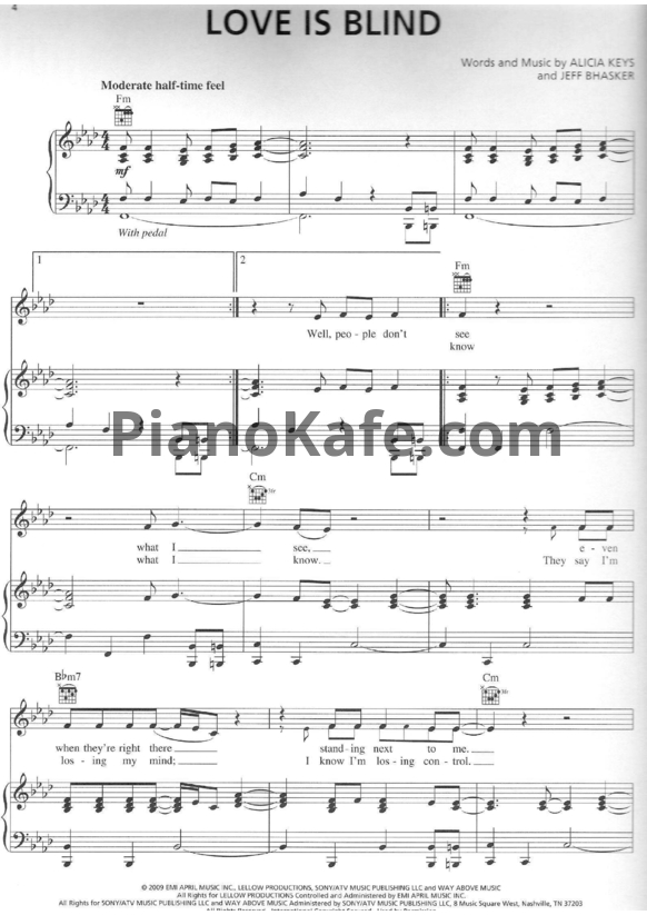 Ноты Alicia Keys - The element of freedom (Книга нот) - PianoKafe.com
