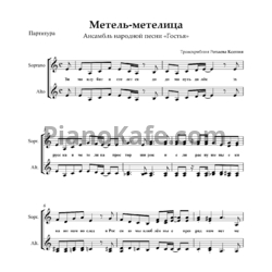Ноты Ансамбль народной песни "Гостья" - Метель-метелица (Хоровая партитура) - предпросмотр