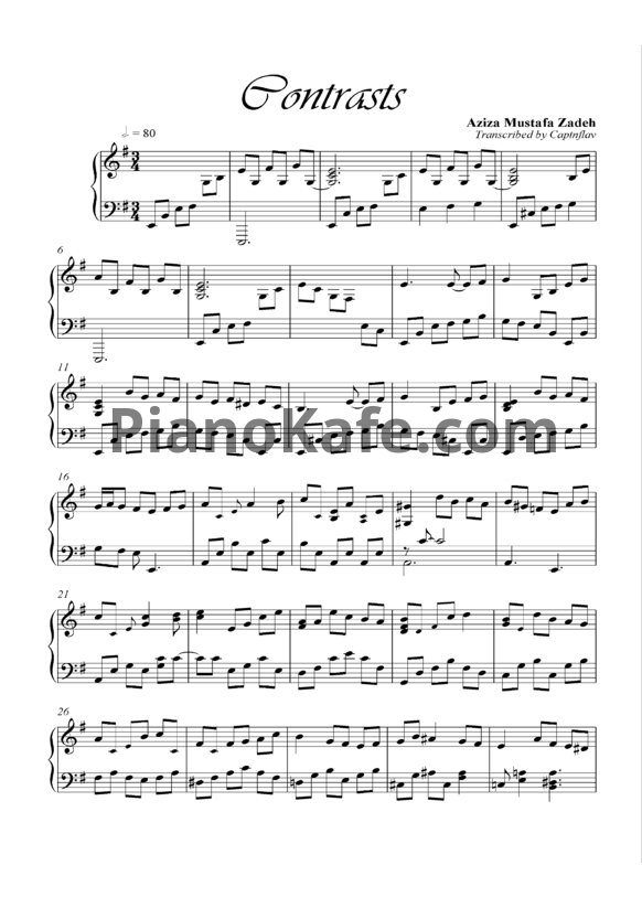 Ноты Aziza Mustafa Zadeh - Contrasts - PianoKafe.com