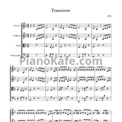 Ноты BTS - Tomorrow - предпросмотр
