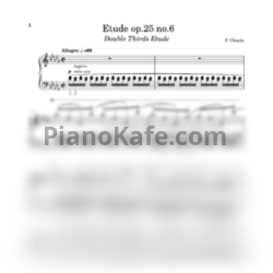 Ноты Фредерик Шопен - Double thirds etude (Op. 25 no. 6) - предпросмотр