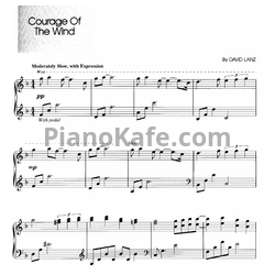 Ноты David Lanz - Courage of the wind - предпросмотр