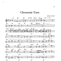 Ноты Bill Evans - Chromatic tune - предпросмотр