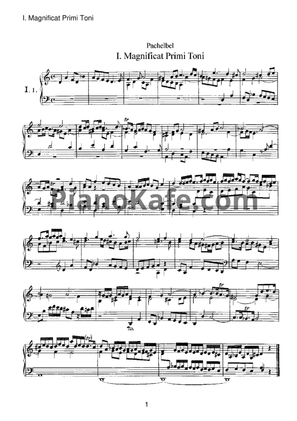 Ноты Иоганн Пахельбель - Фуги на темы Magnificat - PianoKafe.com