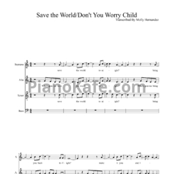Ноты Pentatonix - Save the World/Don't You Worry - предпросмотр
