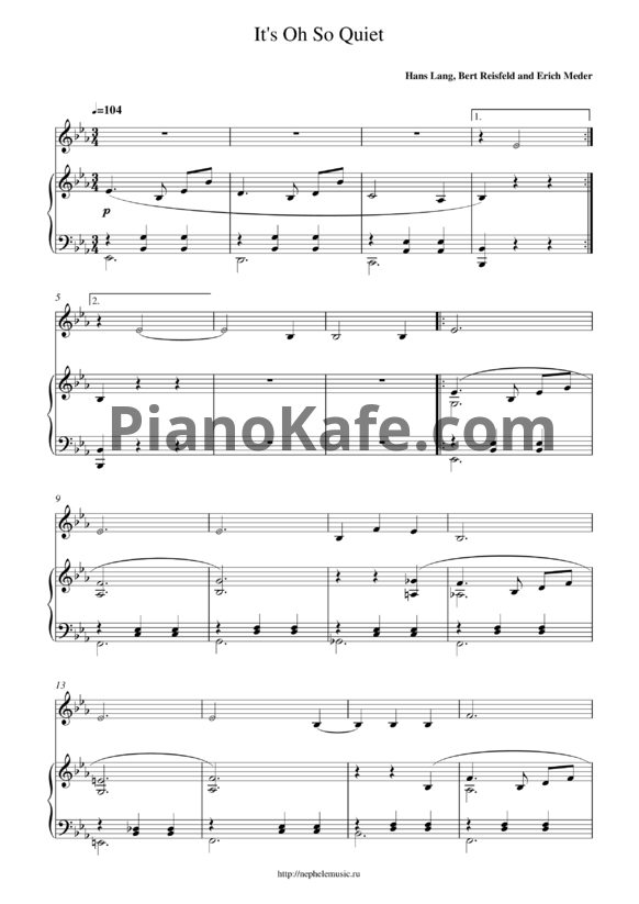 Ноты Bjork - Oh so quiet - PianoKafe.com