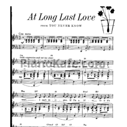 Ноты Cole Porter - At long last love - предпросмотр