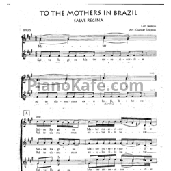 Ноты Л. Янсон - Матерям Бразилии (Хоровая партитура) - предпросмотр