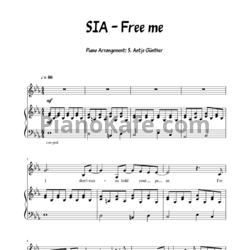 Ноты Sia - Free me - предпросмотр