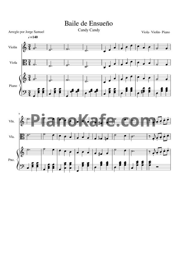 Ноты Takeo Watanabe - Baile de Ensueño - PianoKafe.com