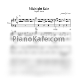 Ноты Taylor Swift - Midnight rain (Piano cover) - предпросмотр