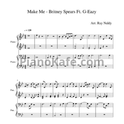 Ноты Britney Spears feat. G-Eazy - Make me - предпросмотр
