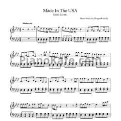 Ноты Demi Lovato - Made in the USA - предпросмотр
