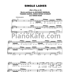 Ноты Beyonce - Single ladies (Версия 2) - предпросмотр