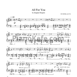 Ноты Imagine Dragons - All for you - предпросмотр