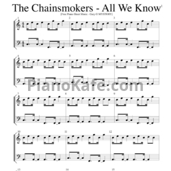 Ноты The Chainsmokers feat. Phoebe Ryan - All we know - предпросмотр