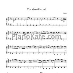 Ноты Halsey - You should be sad - предпросмотр