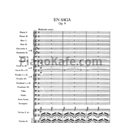 Ноты Ян Сибелиус - Симфоническая поэма "Cага" (Op. 9, партитура) - предпросмотр