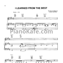 Ноты Whitney Houston - I learned from the best - предпросмотр