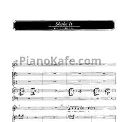 Ноты David Bowie - Shake it (Партитура) - предпросмотр