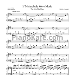 Ноты Fabrizio Paterlini - If melancholy were music - предпросмотр