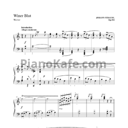 Ноты Иоганн Штраус (сын) - Вальс "Венская кровь" (Op. 354, клавир) - предпросмотр