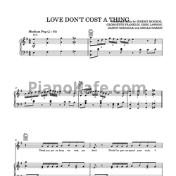 Ноты Jennifer Lopez - Love don't cost a thing - предпросмотр
