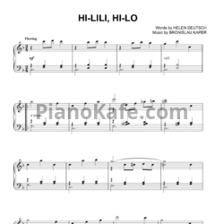 Ноты Bronislau Kaper - Hi-lili, Hi-lo